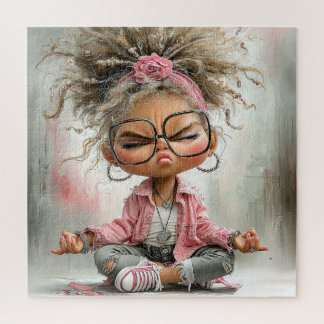Puzzle Arte de yoga divertido y descarado