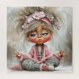 Puzzle Arte de yoga divertido y descarado