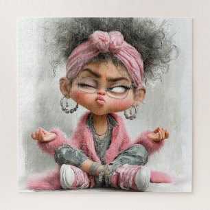 Puzzle Arte de Yoga Divertido y Sassy