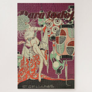 Puzzle Arte Deco Antiguo - Para Todos - Cabello Rizado