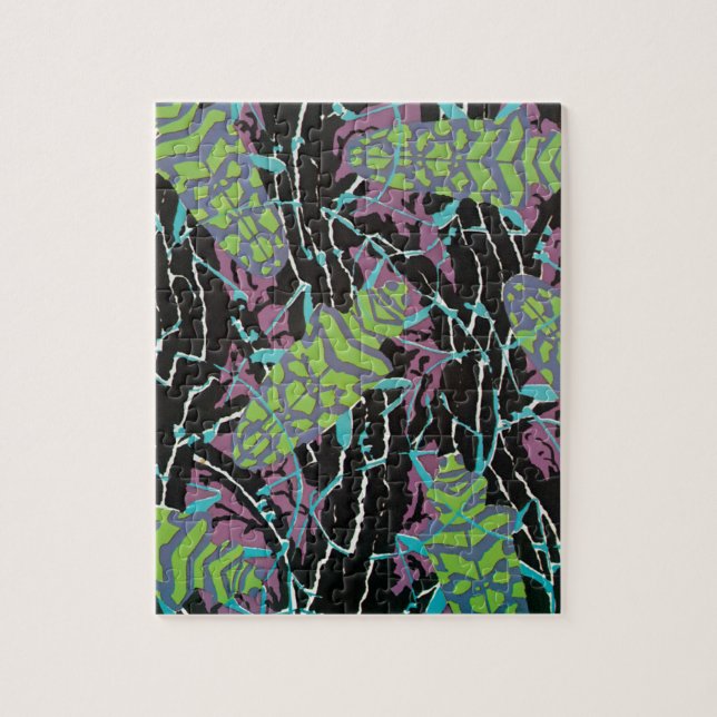 Puzzle Arte Deco Vintage Jazz Pochoir Escarabajos en Jard (Vertical)