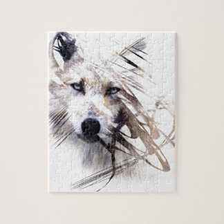 Puzzle Arte del animal de los lobos de White Wolf