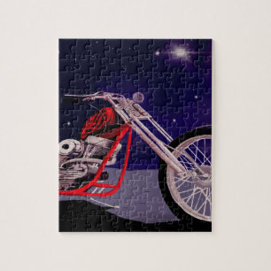 Puzzle Arte del claro de luna de la motocicleta