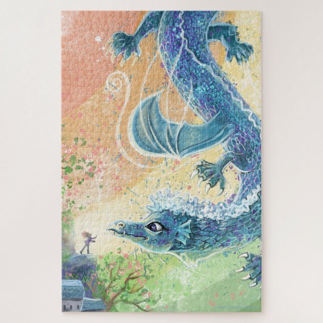 Puzzle Arte del Dragón Arcoíris (Vertical)