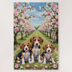 Puzzle Arte del huerto de flores de Beagle