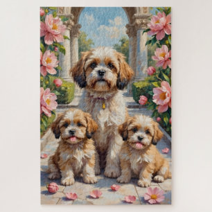 Puzzle Arte del Jardín del Palacio de Peonía Shih Tzu