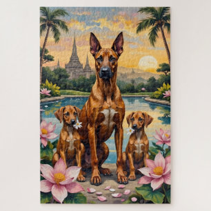 Puzzle Arte del Loto Tropical del Thai Ridgeback