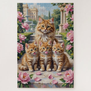Puzzle Arte del Palacio de Peonía del Gato Persa