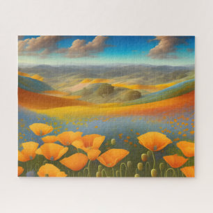 Puzzle Arte digital de amapolas soñadoras