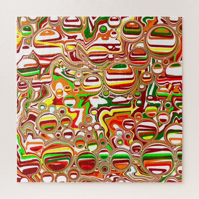 Puzzle Arte digital de burbujas retro (Vertical)