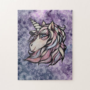 Puzzle Arte divertido de unicornios lindos diseño de unic