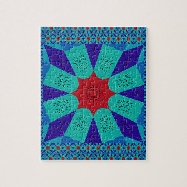 Puzzle Arte Egipcio Antiguo: Una Mandala Vibrante. (Vertical)