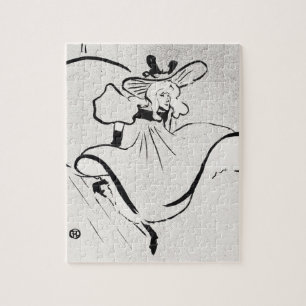 Puzzle Arte en blanco y negro Jane Avril por Toulouse Lau