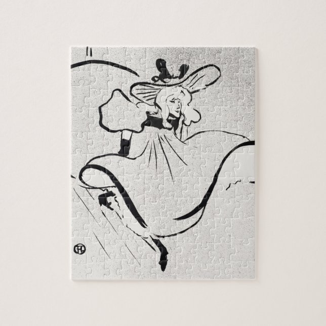 Puzzle Arte en blanco y negro Jane Avril por Toulouse Lau (Vertical)