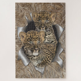 Puzzle Arte en el muro del panel de fauna africana