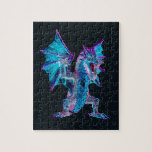 Puzzle Arte Épico del Reino de Fantasía del Dragón de Fue