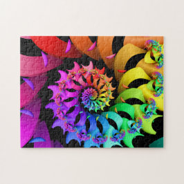 Puzzle Arte espiral del fractal del arco iris