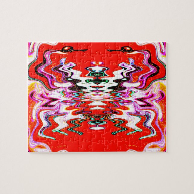 Puzzle Arte espiritual del volcán alienígena (Horizontal)