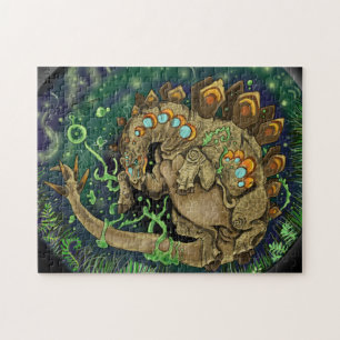 Puzzle Arte estegosauroso de dinosaurios