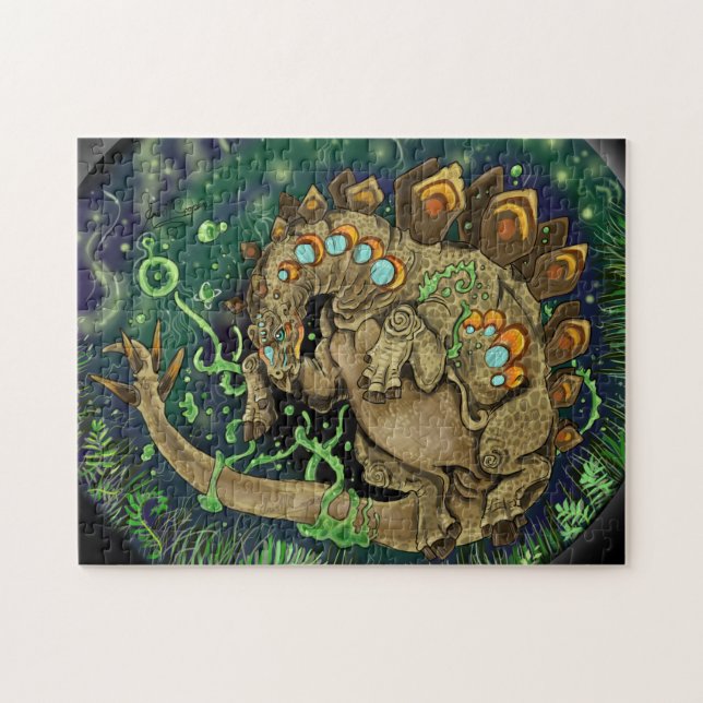 Puzzle Arte estegosauroso de dinosaurios (Horizontal)