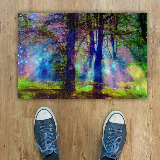 Puzzle Arte fantástico en el bosque de arcoiris encantado (Subido por el creador)