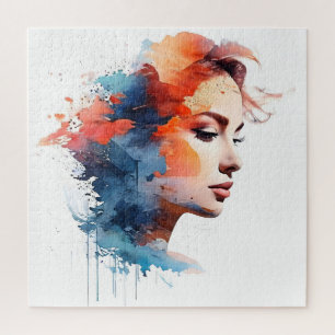 Puzzle Arte femenino de doble exposición