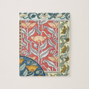 Puzzle Arte flor floral antiguo Nouveau Flores de amapola