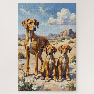 Puzzle Arte Floral del Desierto Azawakh