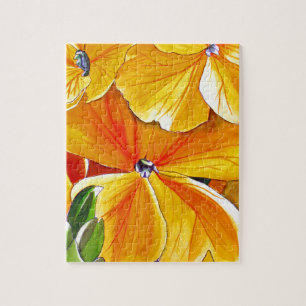 Puzzle Arte floral original acuarela floral
