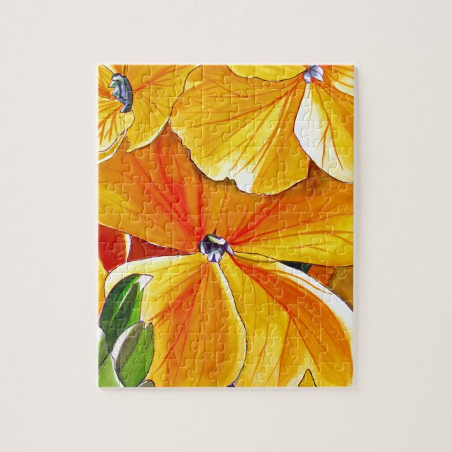 Puzzle Arte floral original acuarela floral (Vertical)
