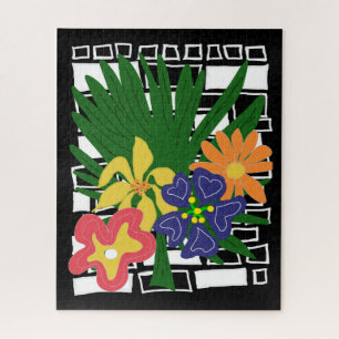 Puzzle Arte floral tropical audaz