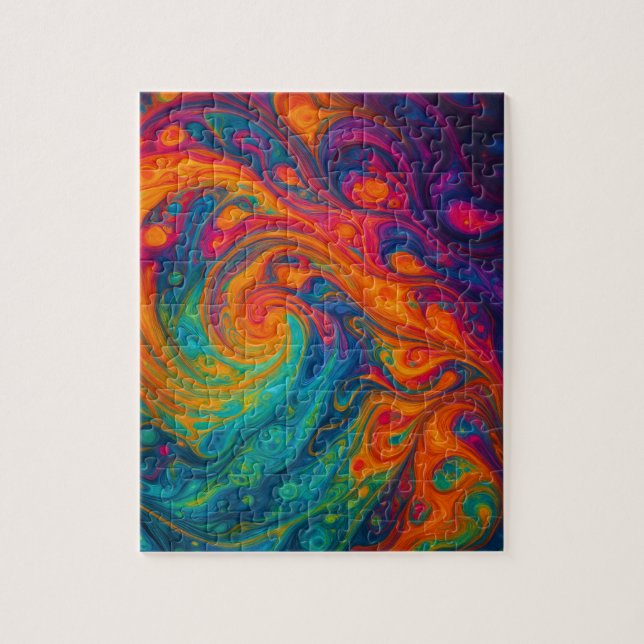 Puzzle Arte Fluido Vívido (Vertical)
