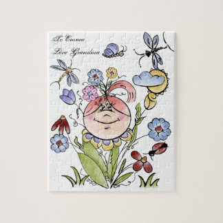 Puzzle Arte folclórico de hadas de jardín personalizado