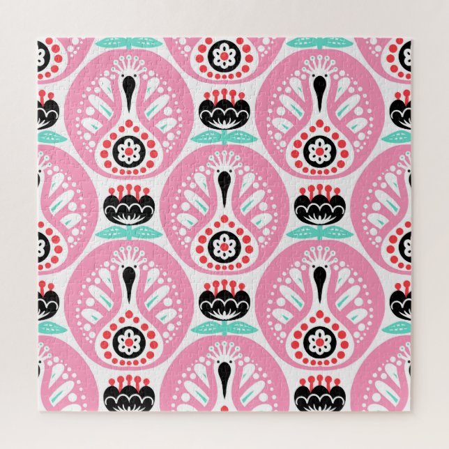 Puzzle Arte folclórico escandinavo: nórdico sin foco. (Vertical)