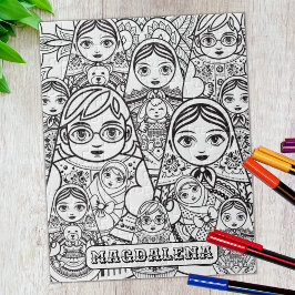 Puzzle Arte folclórico eslavo lindo nidificando muñecas C