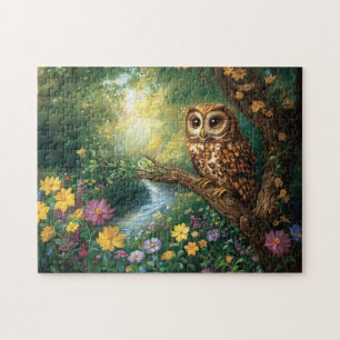 Puzzle Arte Forestal Encantado de Lechuza Cuta