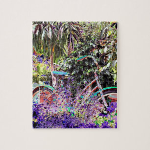 Puzzle Arte fotográfico de bicicleta de colores brillante