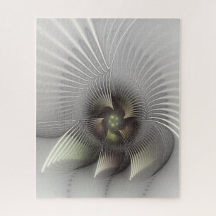 Puzzle Arte fractal de forma 3D abstracta moderna