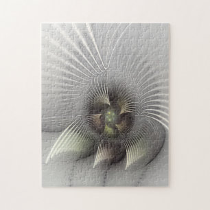 Puzzle Arte fractal de forma 3D abstracta moderna