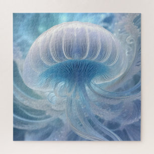 Puzzle Arte Fractal De Jellyfish Bajo El Mar,