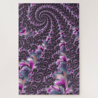 Puzzle Arte fractal en espiral psicodélico funky groovy