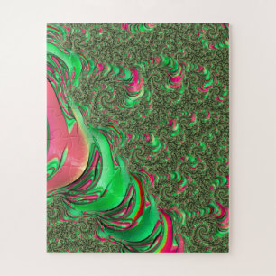 Puzzle Arte fractal en espiral psicodélico funky trippy g
