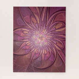 Puzzle Arte fractal floral moderno abstracto colores de b