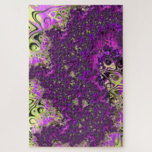 Puzzle Arte fractal funky groovy colorido y atrevido
