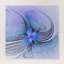 Arte fractal moderno abstracto lavanda azul