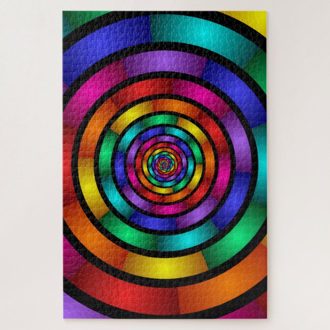 Puzzle Arte fractal moderno y psicodélico (Vertical)