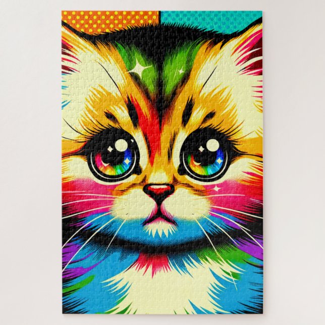Puzzle Arte gatito (Vertical)