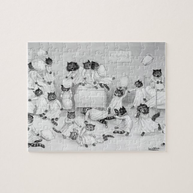 Puzzle Arte gato de Louis Wain 1900 (Horizontal)