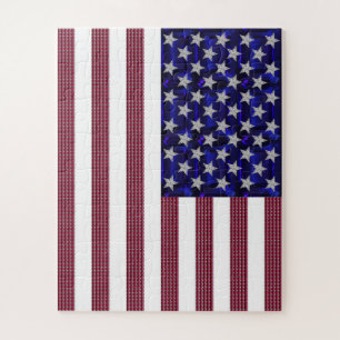 Puzzle Arte Gemstone de la bandera de Estados Unidos