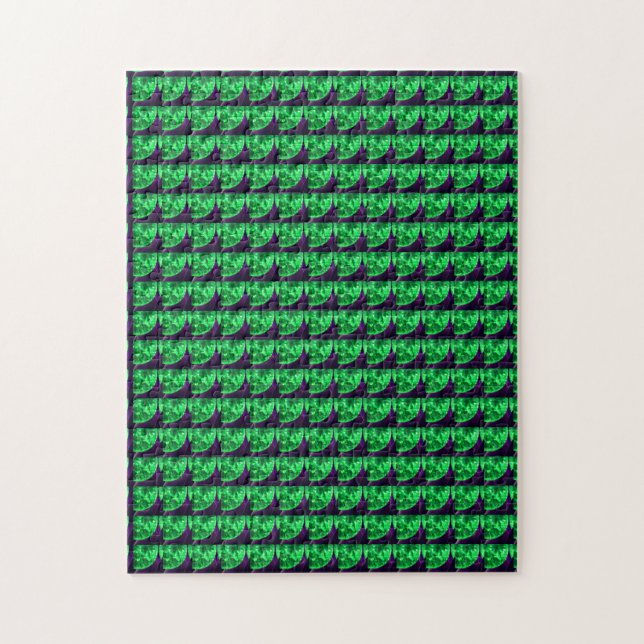 Puzzle Arte Gemstone, verde y púrpura (Vertical)